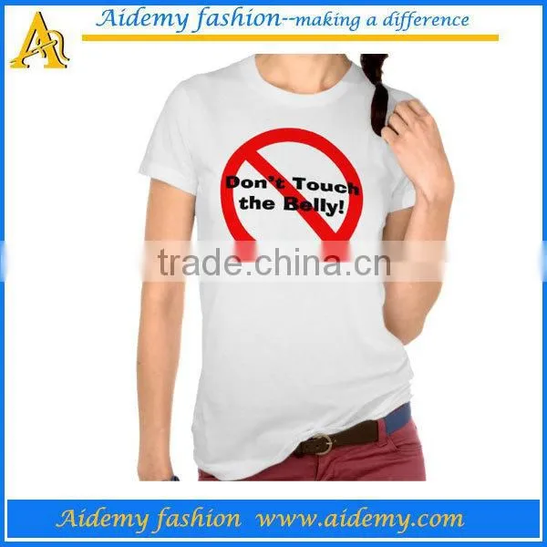 Ladies wholesale branded trendy 100% cotton wholesale blank maternity t shirts