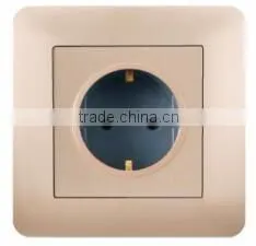 Aluminum brush round deep outlet switch