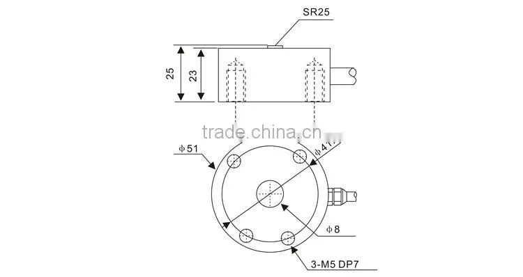GML665 Strain gauge Micro compression load cell 100kg 500kg