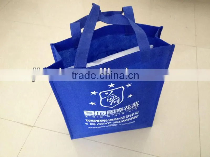 non woven handle bag with hand sewn to bottom