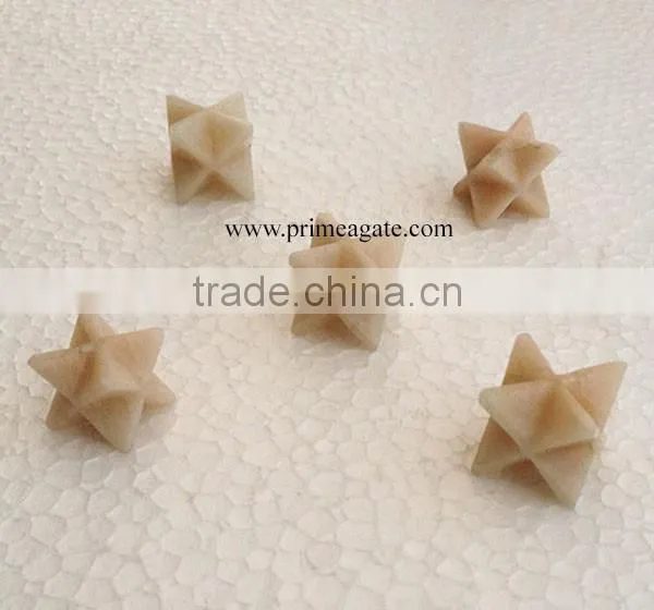 Wholesale Cream Moonstone Merkaba stars | Indian Healing stone for sale