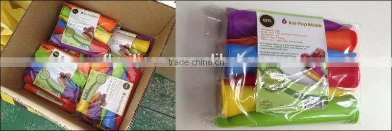 Hot sale on amazon customized logo premium silicone popsicle mold