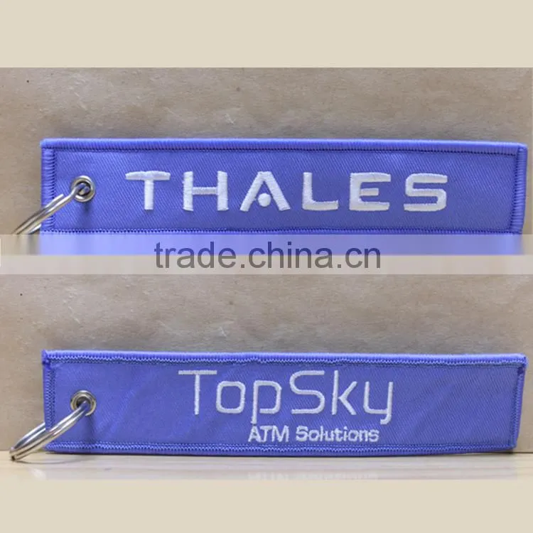 China Manufacturer Top Selling Embroidery Designs Embroidery Keychain | Keyring