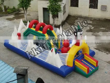 Large Kids Inflatable Fun City For Amusement Park Rental