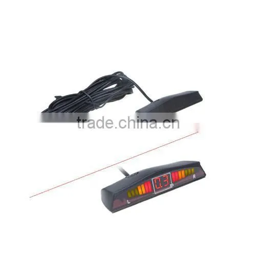 4 Parking Sensors Car Reverse Backup Radar System LED Display Sound Alert