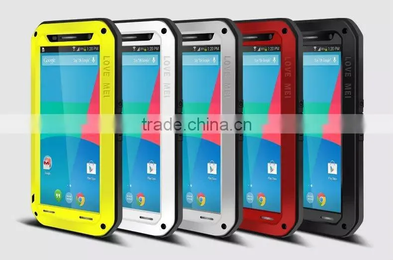 For google nexus 6 LOVE MEI POWERFUL case,high quality Power case for google nexus 6