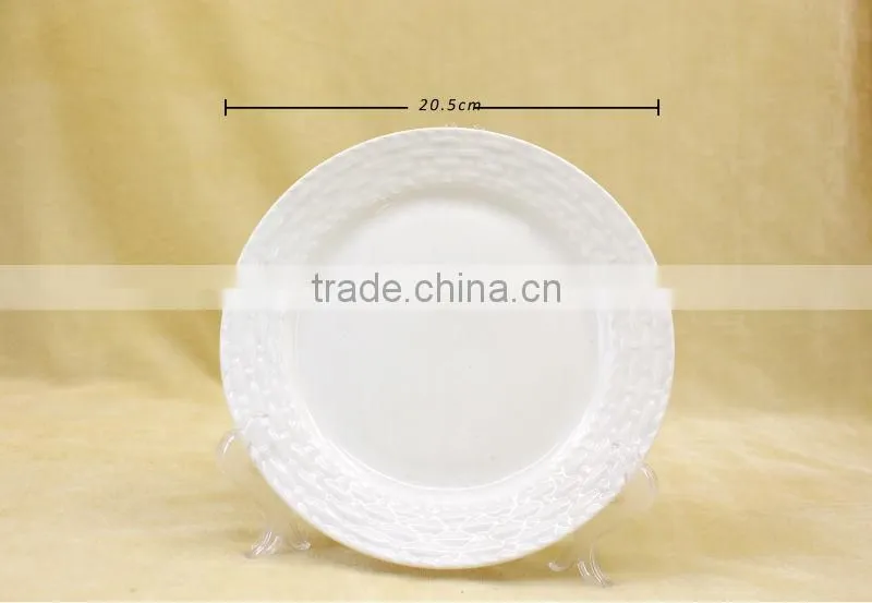 Hot sale cheap white ceramic dinnerware set of 16pcs