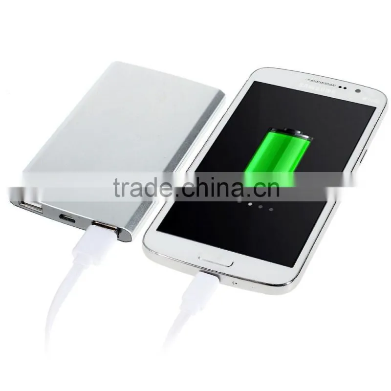 6000mAh Metal Power Bank Charger Dual USB Output Shake Control for iPhone/for Samsung/for Sony/for HTC/for Xiaomi