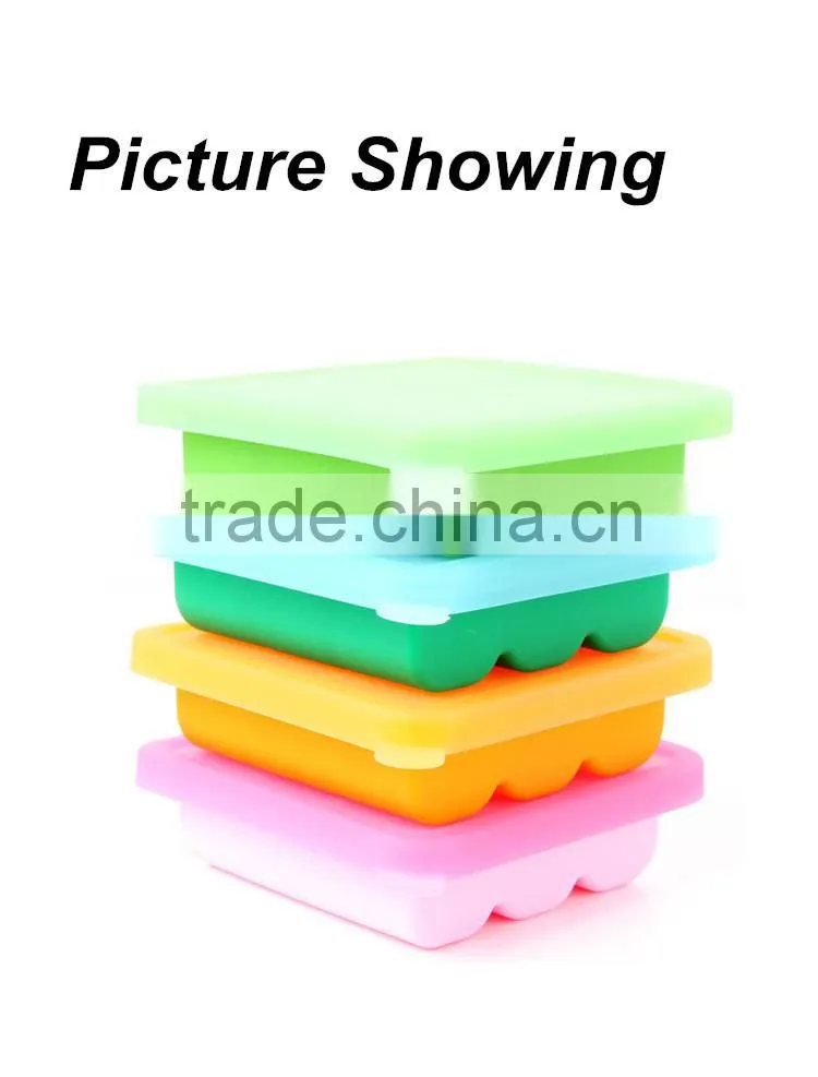 High Quality Custom Silicone Ice Cube Tray with Lid, Personalized Ice Cube Tray Moulds