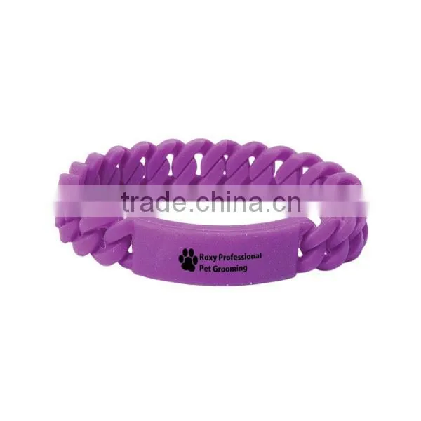 New Design Best Sales Silicone Tyvek Bracelet Twist Rubber Braided Bracelet