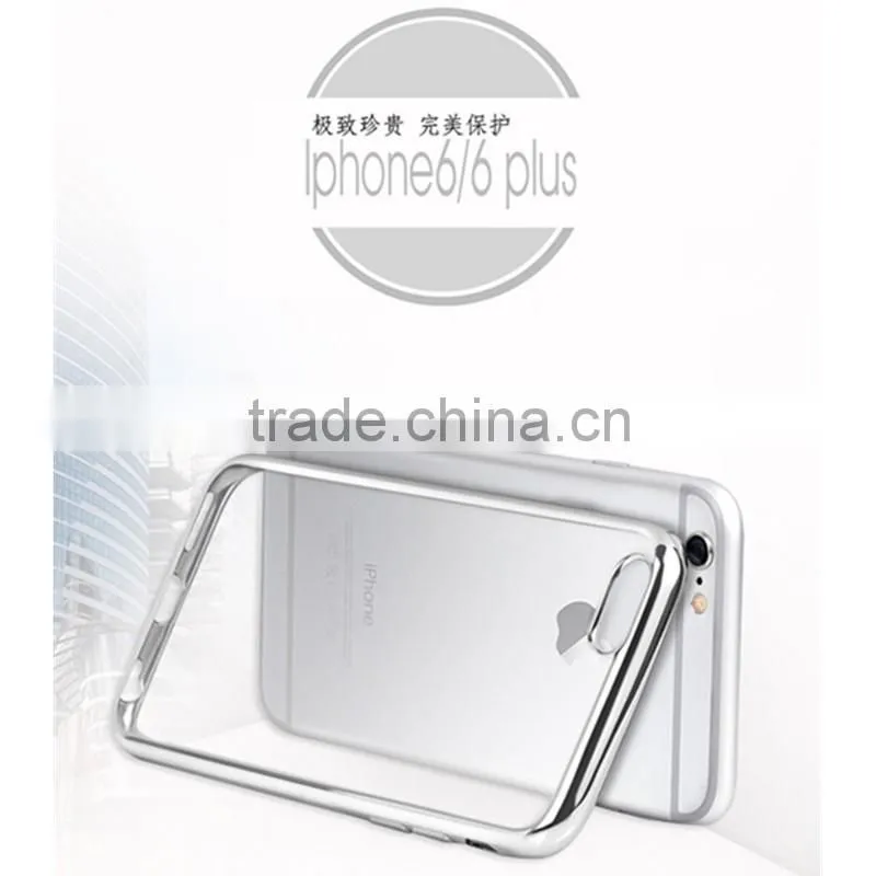 electroplating TPU back cover bumper phone case for Apple iphone 7 6 6s 6s plus 5 S 4 SE A C