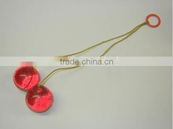wholesale novelty gift toy light clacker ball with handle