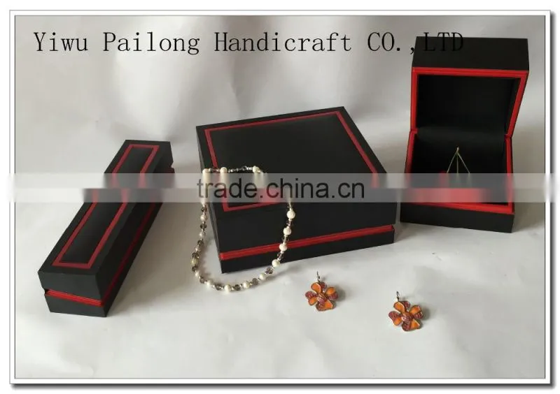 China Factory wholesale plastic material jewelry box custom packaging box for necklace, earring,bracelet and ring