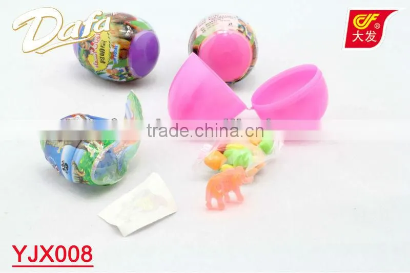 Dafa animal toy,tattoo,press candy in surprise egg toy candy