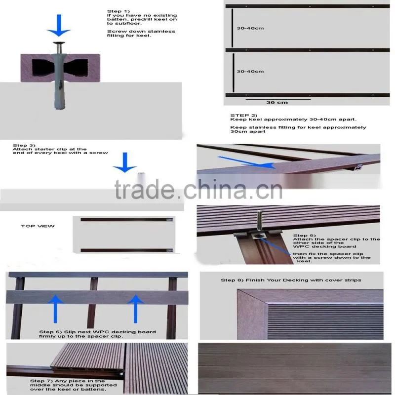 2016 New WPC Deck Flooring,Wood Plastic Composite Material Outdoor Floor China Manufacture