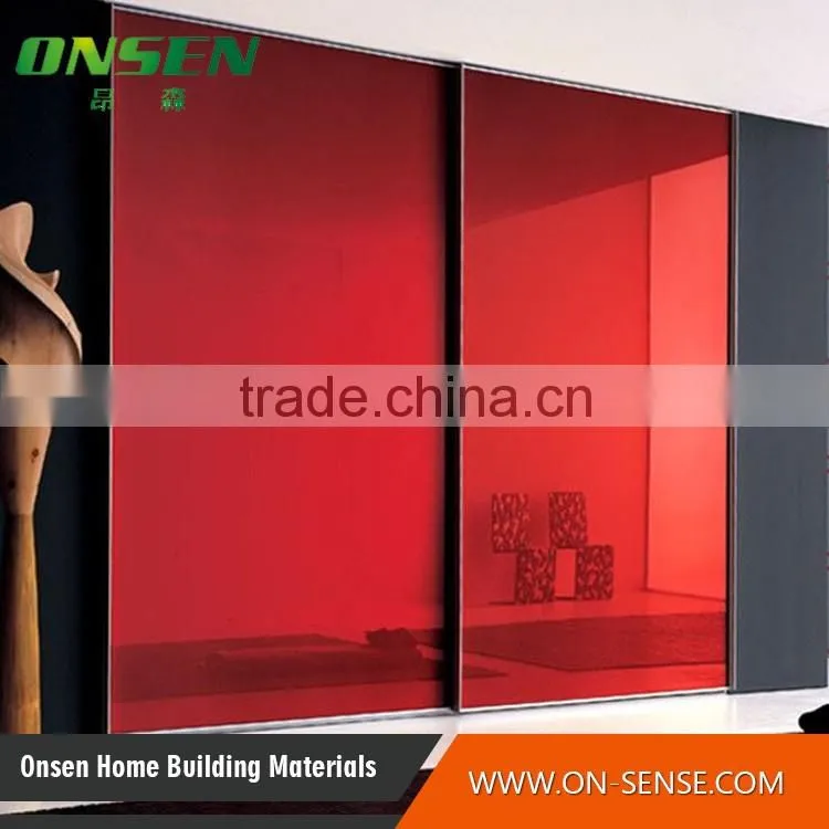 Modern high gloss bedroom sliding door wardrobe