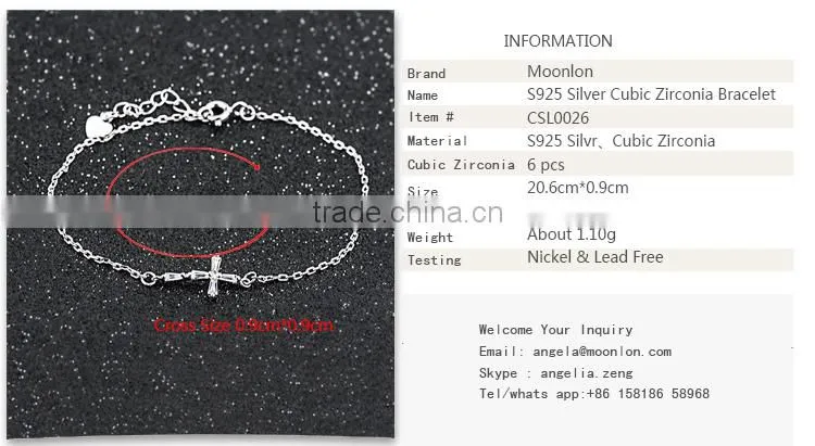 Wholesale 925 sterling silver cubic zirconia bracelets, the bangles manufacturer