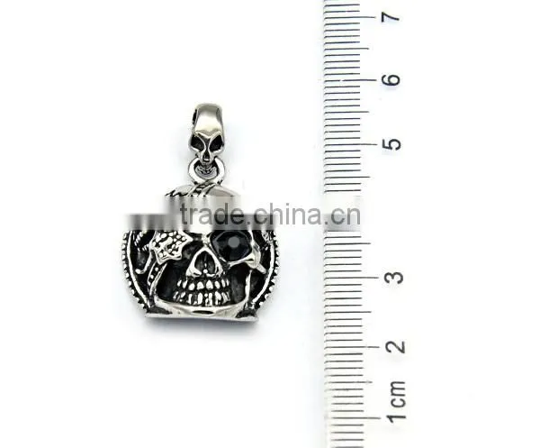 Guangzhou fashion pendant stainless steel Vicious skull head charm pendant mens casting high quality pendant jewelry