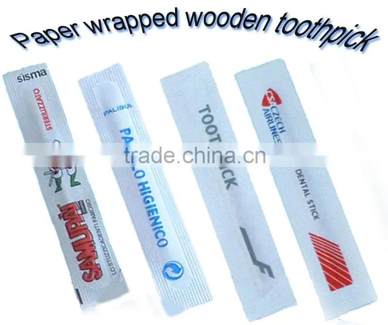 2016 high quality and low price cello wrapped toothpick / cello wrap mint toothpicks