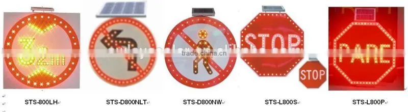 solar led road safety flashing light / solar super bright led furious traffic signal sign /remarkable