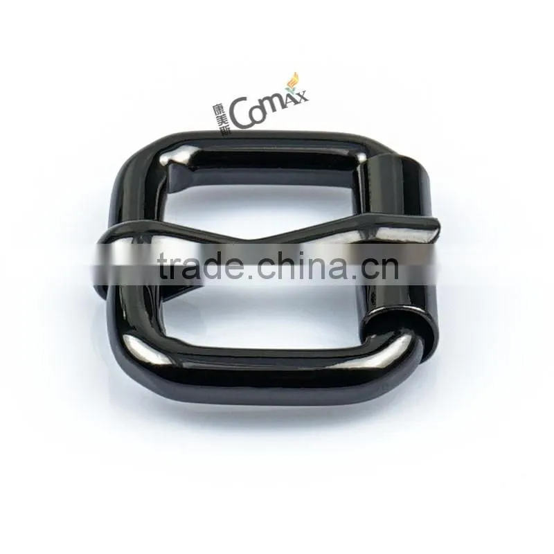 Metal shiny black belt pin buckle for strap
