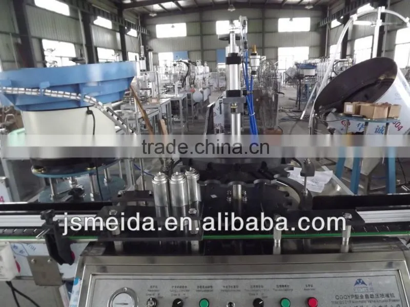 aerosol actuator fixing machine