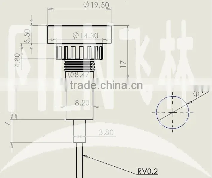 FL1-04 10mm install hole ,100 pcs per bag , 220V,12V led pilot lamp