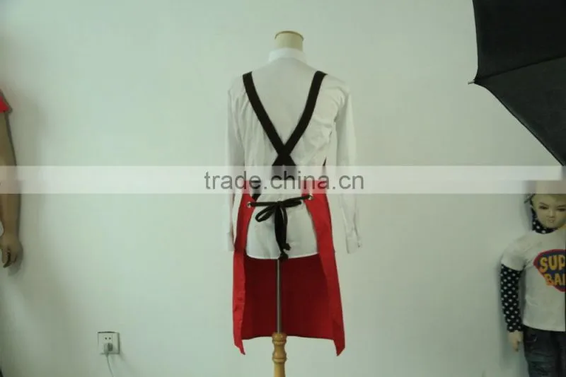 polycotton red waist apron