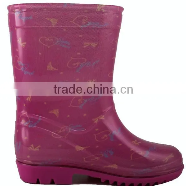 pvc transparent kids design your own rain boots