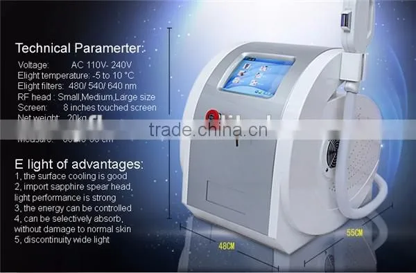 Skin Whitening Treatment/Laser Hair Removal SHR IPL Machine Laser Treatment For Skin Whitening