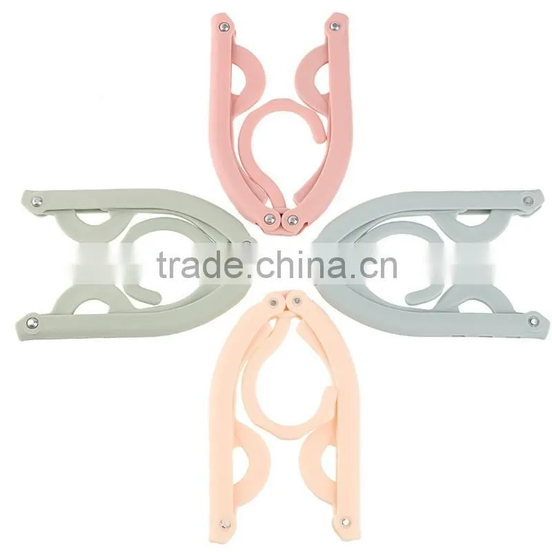 Travel Cloth Hanger Folding Magic Outdoor Travelling Hanger Plastic Clothese Dryer Pants Hanger Trousers Hanger