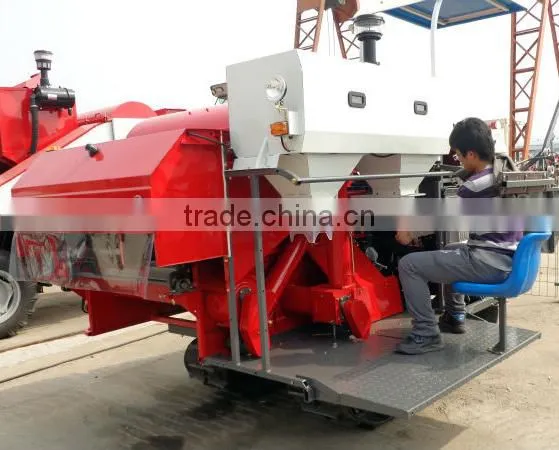 Rice combine harvester with track