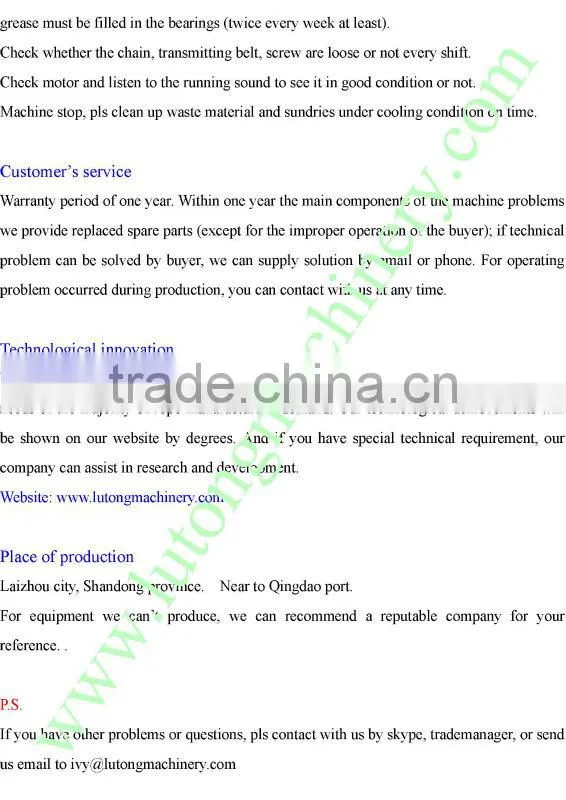 finshing monofilament yarn making machine