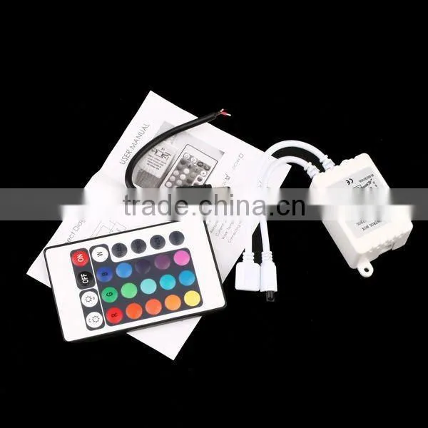 24 Keys 12V IR Remote Controller for 3528 5050 RGB LED SMD Strip Lights