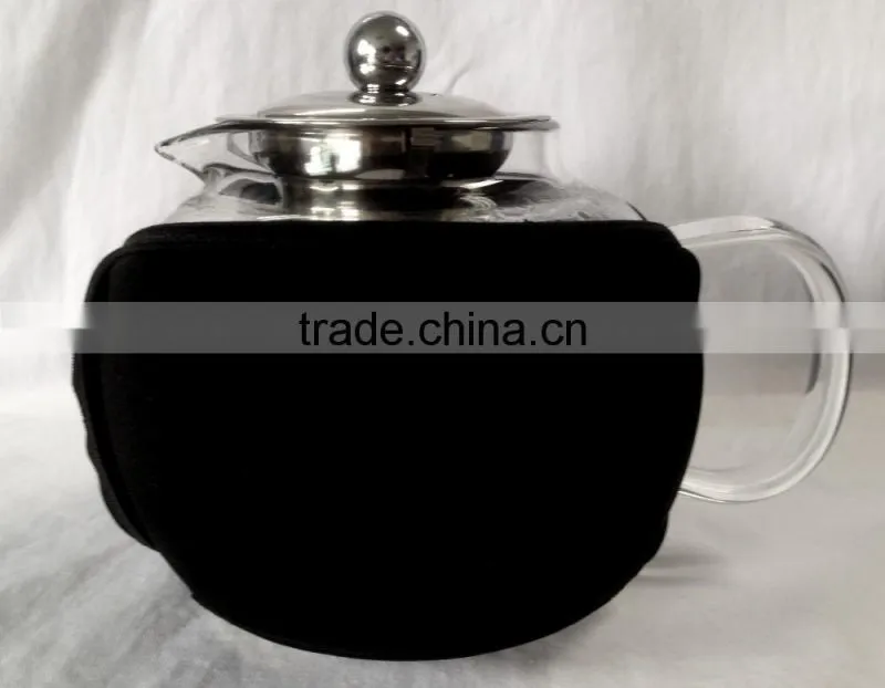 Teapot Kettle with Warmer - Tea Pot and Tea Strainer Set - Tea Infuser Holds