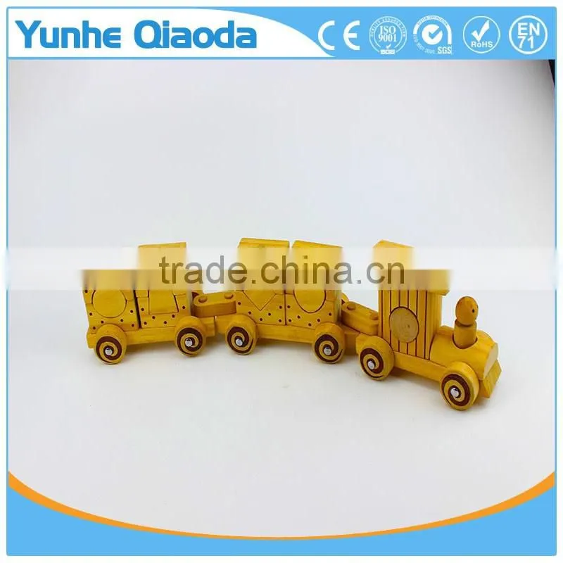 colorful Wood stocking Train Toys geometrical shape Blocks Education Gift