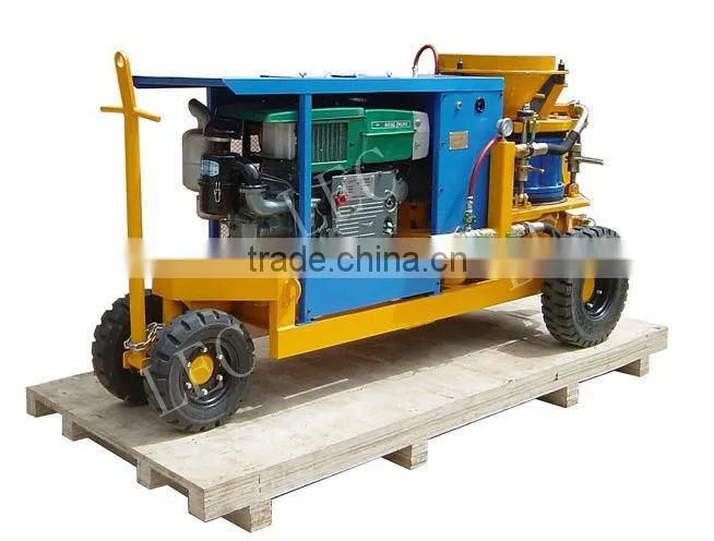 Diesel drive concrete spraying machine