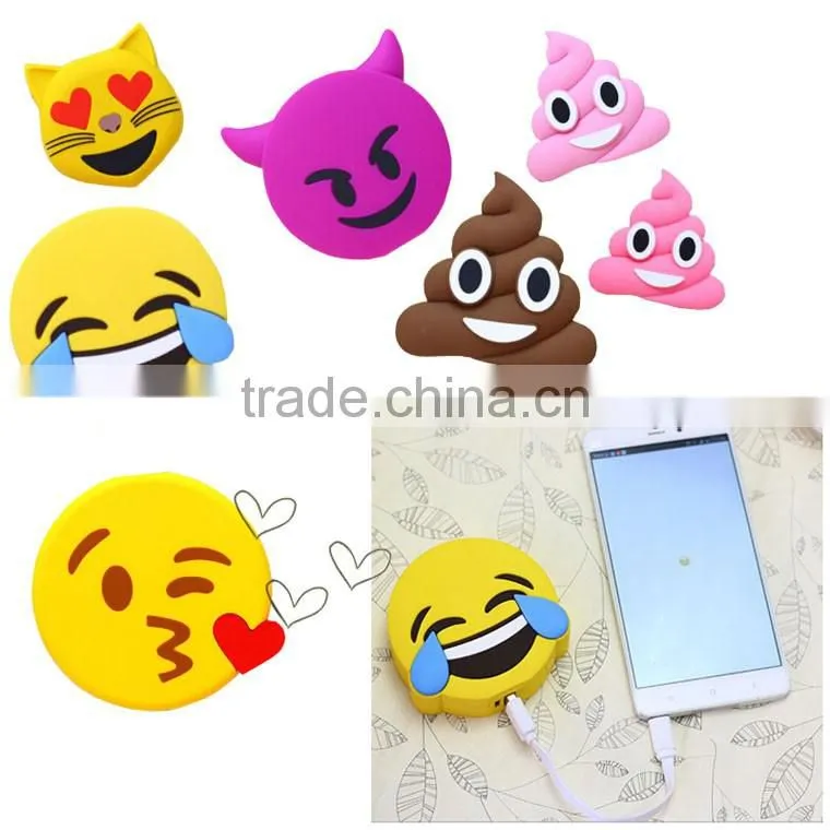 2016 Emoji unicorn Emotion Power Bank Emotion Power Bank External Battery Unicorn Funny Cry Tear Kiss Poop