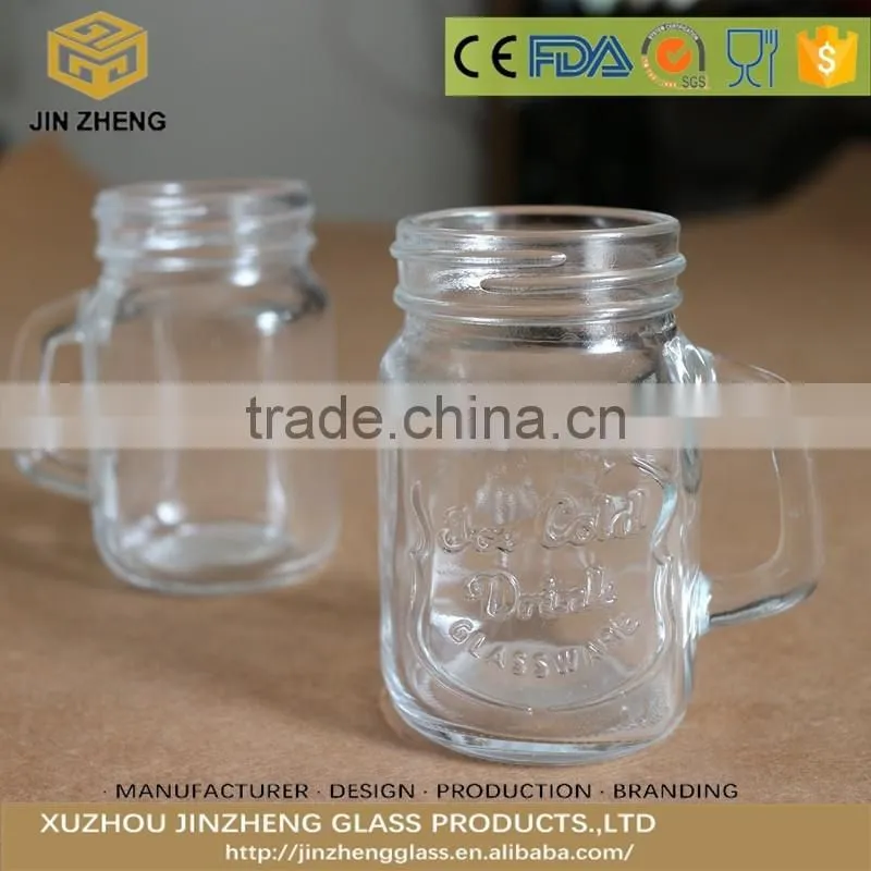 Mason Jar Candle Holder Shot Glass Wax Jar With Handle