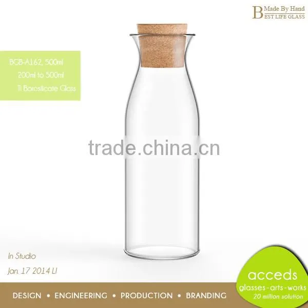 Empty Microwave Glass Bottle for Milk