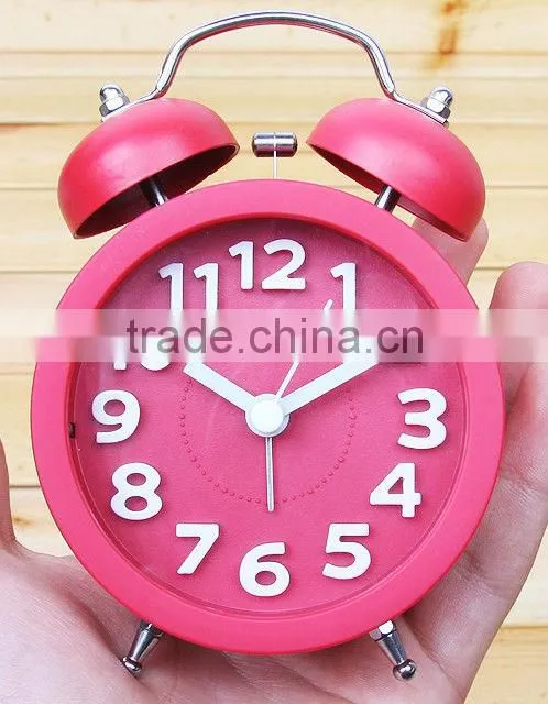 Supply creative retro twin bell alarm clock / round alarm clock