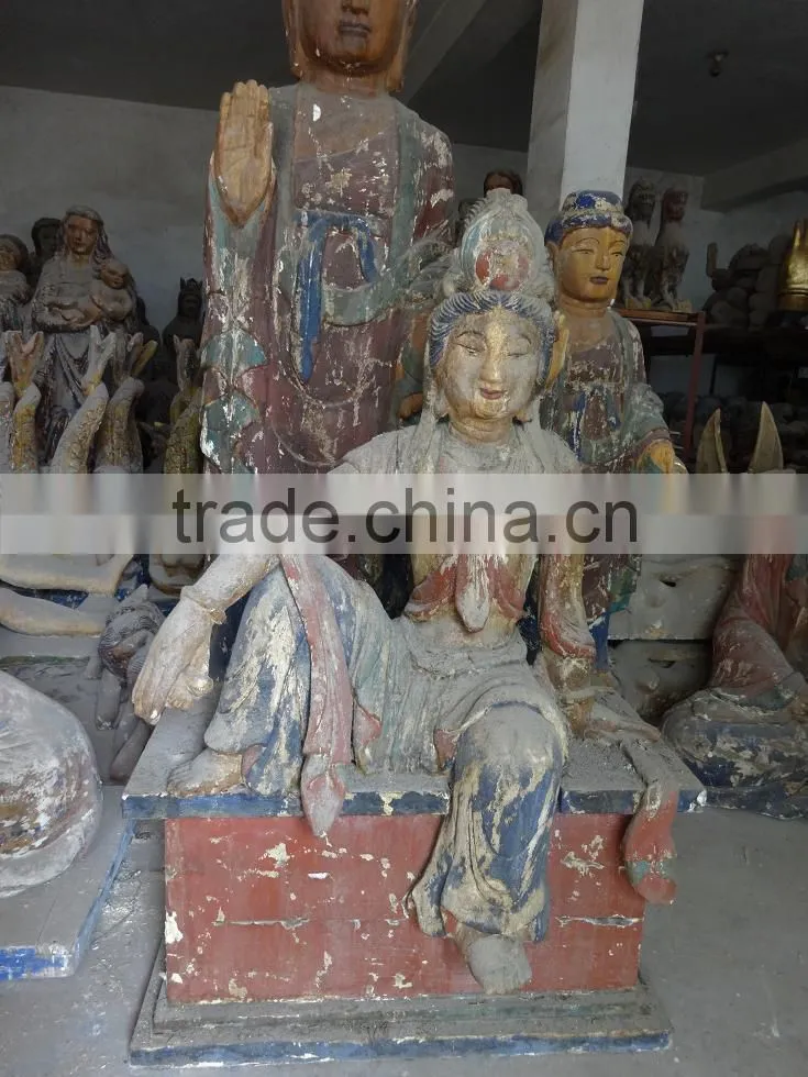 hand carved antique imitation buddha head decorative sculpture