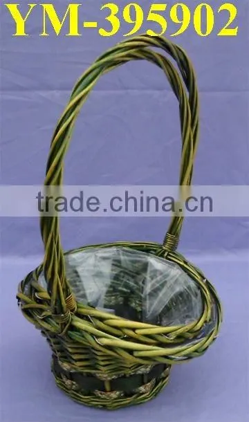decorative willow gift basket for flowers for wedding