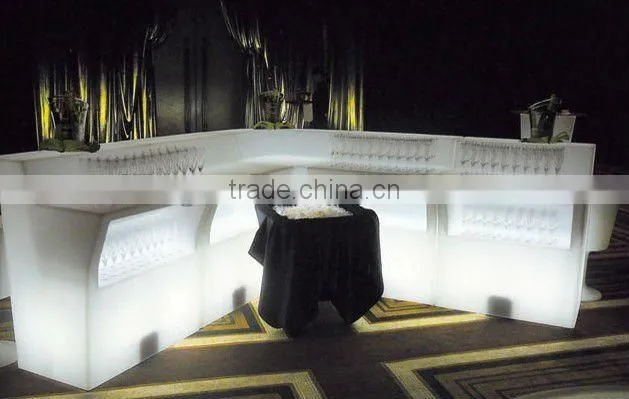 Outdoor party used led illuminated combined rechargeable commercial furniture led bar counter