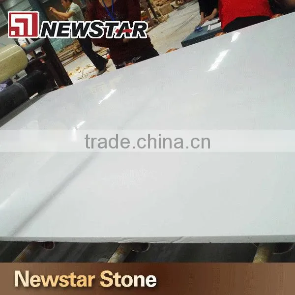 Newstar polished cystal white quartz slab