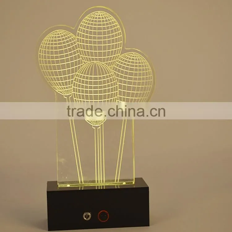 LED Rechargeable acrylic signage display holder