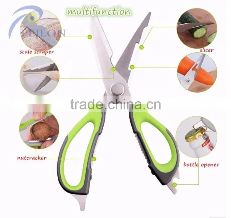 Multifunction Stainless Steel Kitchen scissor tongs kitchen cutting scissor