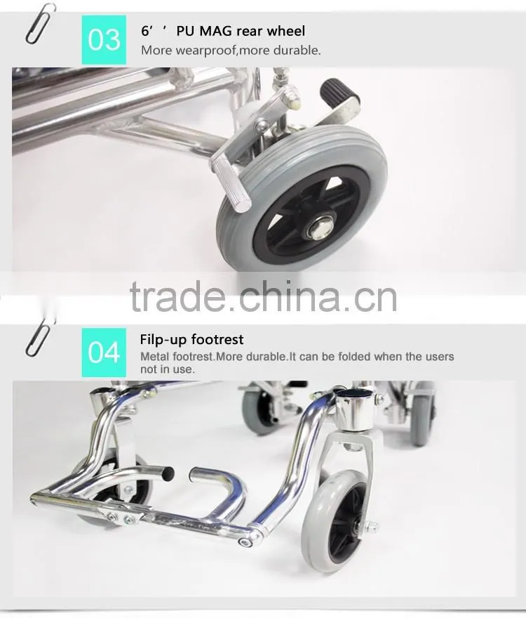 Health Care Product Lightweight Portable Travel Wheelchair for Airplane