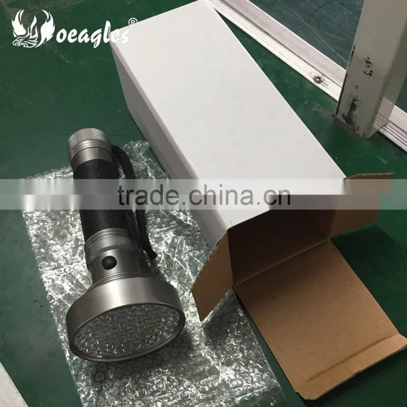 Wholesale 100 LED UV flashlight 5W High Power UV Black Light 395nm-400nm Purple uv Flashlight torch