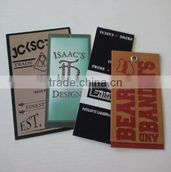 2017 custom high quality off-set printing hang tags with strings